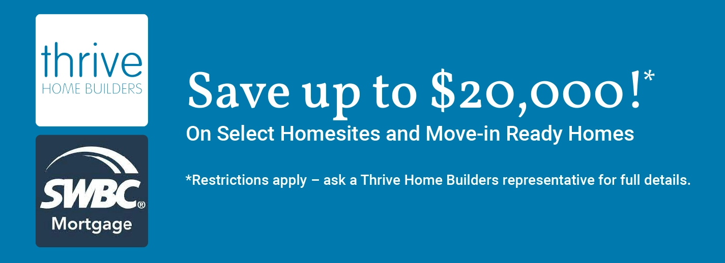 Thrive Home Builders new home incentive at Sonders Fort Collins