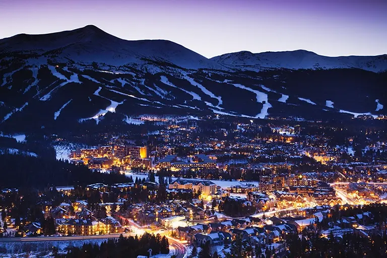 Image of ski resort town